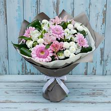 Букет цветов из:  Герберы, Альстромерии и Хризантемы в Давыдово