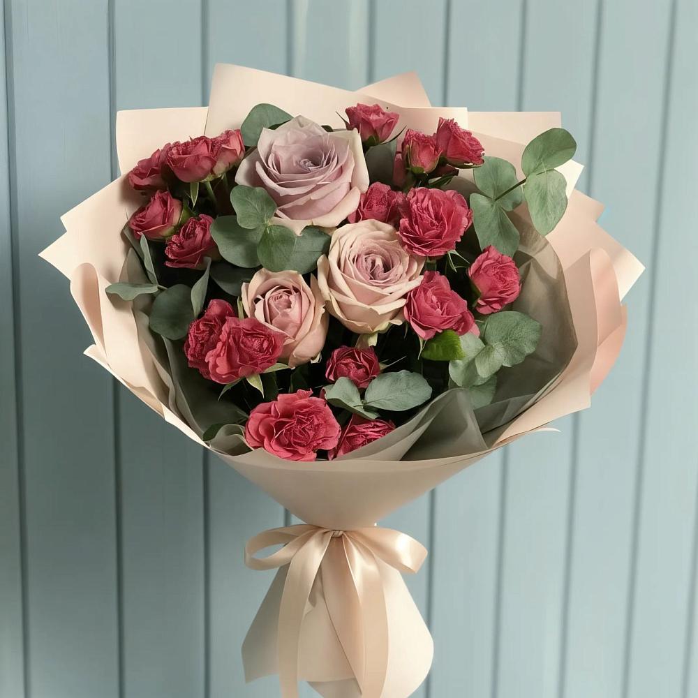 Букет цветов из: Гвоздики и Розы в Давыдово