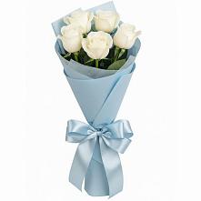 Букет 5 Белых роз Проуд в Давыдово
