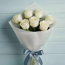 Букет 7 Белых роз Эдлесс Лав в Давыдово