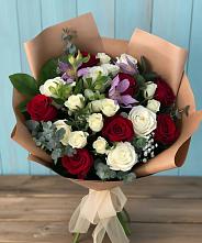 Букет цветов из:  Розы и Альстромерии в Давыдово