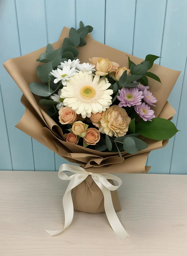 Букет цветов из: Герберы и Хризантемы в Давыдово