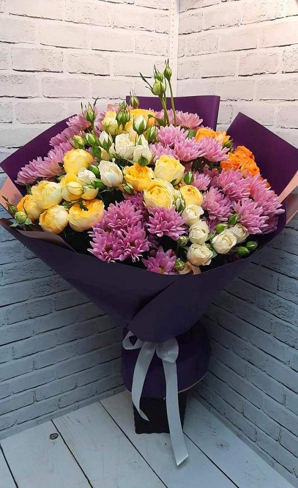 Букет цветов из: Хризантемы и Розы в Давыдово