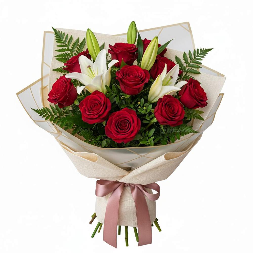 Букет цветов из: Лилии и Розы в Давыдово