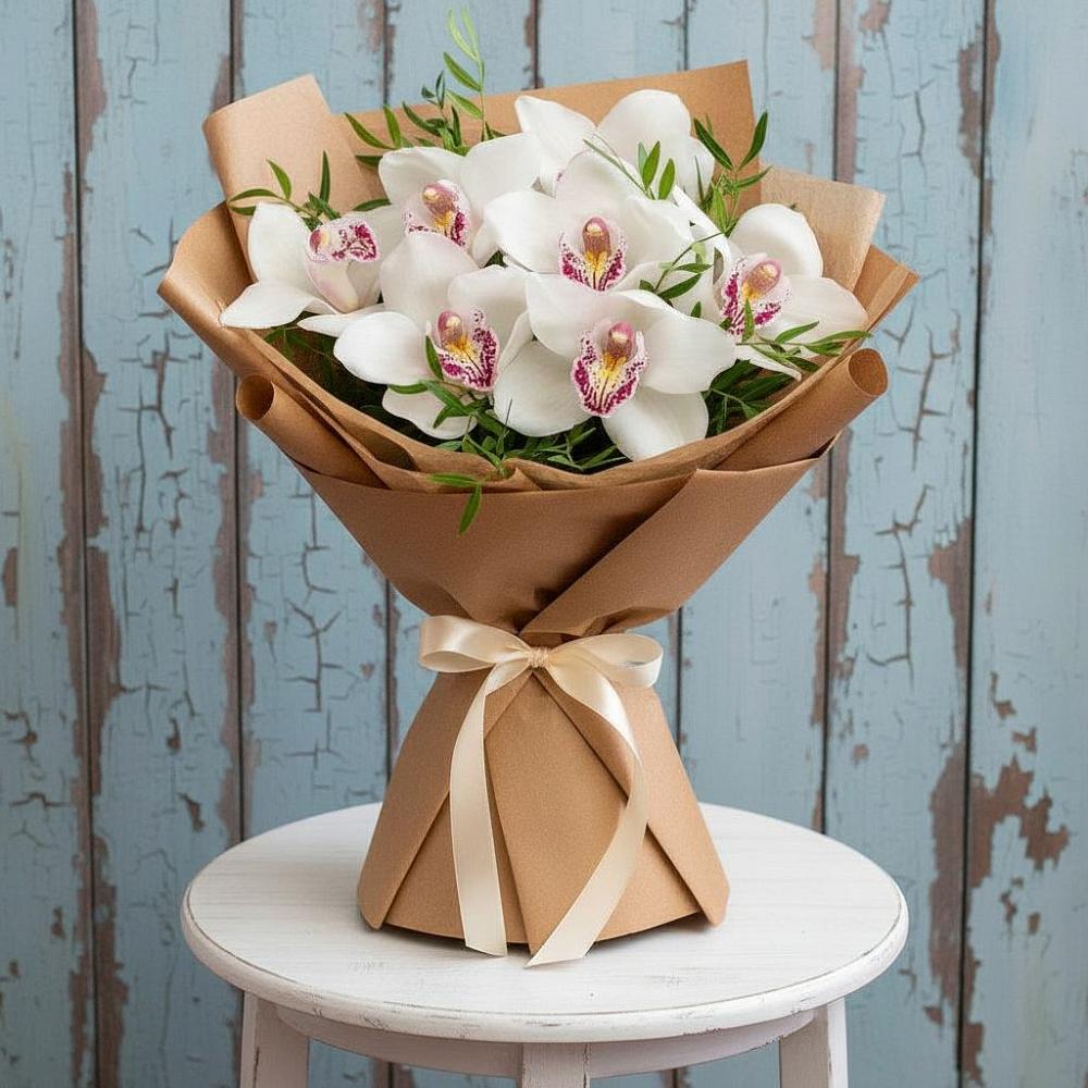 Букет цветов из: Орхидеи и Розы в Давыдово