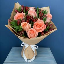 Букет цветов из:  Розы и Альстромерии в Давыдово