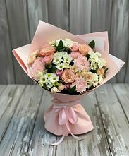 Букет цветов из:  Гвоздики, Розы и Хризантемы в Давыдово