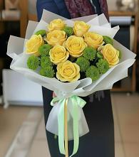 Букет цветов из:  Хризантемы и Розы в Давыдово