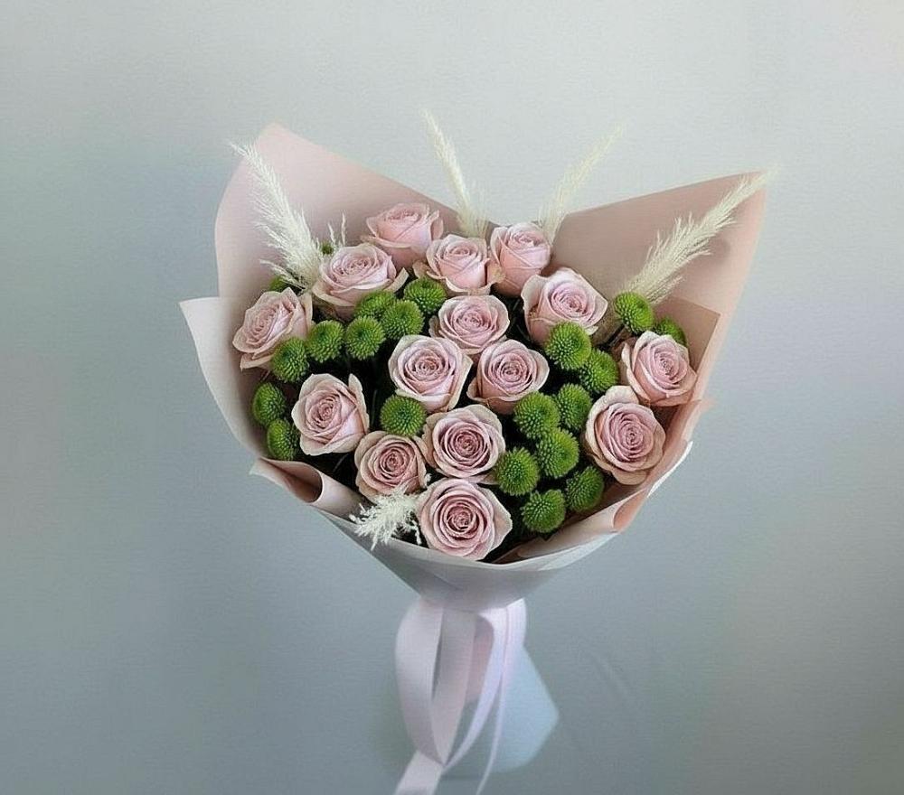 Букет цветов из: Розы и Хризантемы в Давыдово