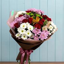 Букет цветов из:  Розы, Хризантемы и Альстромерии в Давыдово
