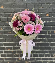 Букет цветов из:  Герберы и Хризантемы в Давыдово