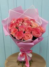 Букет 15 Розовых роз Равель #REPLACE_PRED# Давыдово